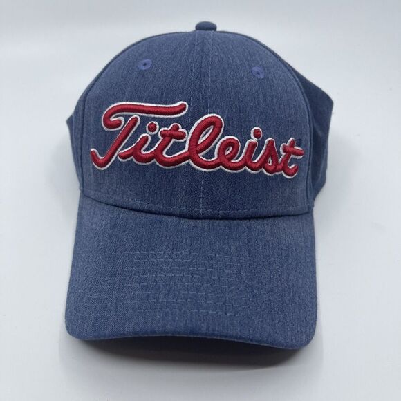 Titleist A-Flex Golf Hat Blue With Red Embroidery Medium/ Large Fitted Cap - Picture 1 of 7